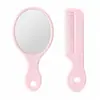 Set de Peine y Espejo Personalizado Peine de Peluquería Portátil Espejo de Tocador de Mano Color Macarrón Peine para el Cabello Infantil Venta al por Mayor