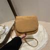 Bolsa pequena quadrada estilo coreano, bolsa transversal casual texturizada, bolsa pequena, fofa e simples, bolsa feminina, nova, elegante e de ombro, 2025