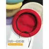 Boina de punto transpirable ligera de verano para mujer, hace que la cara se vea más pequeña, estilo japonés, simple, color liso, moderna, casual, sombrero de pintor artístico