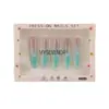 Uñas Postizas Populares: Manicura Ojo de Gato con Degradado Azul, Uñas Postizas Largas Puntiagudas, Uñas Postizas Frescas y Sofisticadas