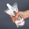 Pegue uma Amostra de Leite de Soja Original Moído Preto Bolsa Autoportante com Bico Lacrada à Prova de Vazamentos Resistente ao Calor Descartável Bolsa de Leite de Soja para Café da Manhã Atacado
