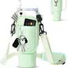 Tapa para Vaso de Hielo de 40 oz Material de Buceo Stanley Bolsa Tote para Botella de Agua Asa Stanley Tapa para Vaso de Letra Aislada Montada en Coche