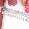 Guangzhou Nuevo Al por Mayor Premium Cadena de Perlas y Diamantes Accesorios para Ropa Componentes de Cadena de Circonita Cadena de Perlas Chapada en Oro con Pedrería