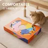 Tabla rascadora para gatos y nido para gatos, autoentretenimiento, hecho de papel corrugado blanco duradero, resistente a los arañazos, no se desprende fácilmente, de doble cara, suministros para mascotas