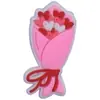 Dia dos Namorados E-commerce Transfronteiriço Acessórios para Joias DIY Broche Presilha de Cabelo Capa de Celular Decoração Plana Em Forma de Coração Patch de Borracha Macia