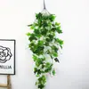 Atacado Folha de Jiboia Simulada Pendurada na Parede Planta de Hera Folha de Rattan Pendurada na Parede Decoração de Embelezamento de Parede Interna para Casa