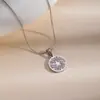 Moda Versátil Personalidade Geométrica Coração Cruz Clavícula Corrente Europeu e Americano Simples Aço Inoxidável Luxo Leve Colar para Mulheres