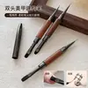 Caneta de Construção para Manicure Dupla Face de Sândalo Multi-Funcional Pincel para Fototerapia Desenhado Puxar Linha Borrado Pincel de Manicure Ferramenta Especial para Cola