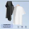 Camiseta de algodón 100% de color liso, cuello redondo, manga corta para mujer, nuevo estilo de verano, capa base versátil, venta al por mayor y envío transfronterizo