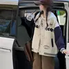 Chaqueta de Primavera y Otoño para Niñas 2026 Nueva Moda Colorido Bloque de Color Chaqueta de Béisbol para Niños Mayores, Estilo Coreano Casual Chaqueta Tendencia