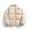 2026 nueva chaqueta de algodón lisa de color sólido para hombre estilo coreano moda cuello alto casual cálida con relleno abrigo de algodón