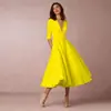 Vestido de Noche para Mujer Estilo Europeo y Americano 2026, Vestido Sexy de Manga Media con Escote en V Profundo y Dobladillo Amplio Más Vendido en Amazon