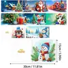 Tarjetas de Felicitación Navideñas Populares Transfronterizas Multiserie Hechas a Mano con Diamantes Juego de 9 Piezas con Sobres Pegatina de Diamante Dibujos Animados Juego de 6 Piezas