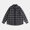 Camisa de Manga Larga con Diseño de Cuadros Retro Ru Meng para Hombre y Mujer, Estilo Americano, Marca de Moda, Holgada, Versátil, Casual, para Pareja, Abrigo de Moda