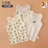Chaleco de Verano para Niños Camiseta de Algodón con Estampado de Dibujos Animados Pijama para Casa para Estudiantes Pequeños y Medianos Camiseta Interior Delgada Transpirable sin Mangas
