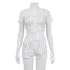 Amazon Verano Europeo y Americano para Mujer Explosiones Encaje Manga Larga Cárdigan Pantalones Cortos Estampado Floral Hogar Casual Traje