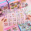 Caja de Pegatinas para Niños con 96 Pegatinas Pequeñas Transparentes de Mascota de Dibujos Animados Impermeables Pegatinas Decorativas para DIY Pegatinas de Material para Scrapbooking