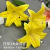 9 Ramos Grandes de Lirios Artificiales para Bodas, Flores Decorativas para Arreglos de Boda, Flores Falsas para Paisajismo y Arreglos de Piso