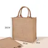 Bolsas de Lino Personalizadas, Bolsas de Lona de Lino Pintadas y Laminadas para DIY, Bolsas de Regalo de Cumpleaños, Bolsas de Regalo de Boda