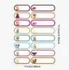 Pegatinas Populares Transfronterizas de Nombres en Blanco con Bordes de Colores Escribibles, Pegatinas Adhesivas de Animales de Nombres en Blanco en Stock