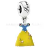 Plata de Ley S925 Dora Tacones Altos Azules Estilo Vestido Disney Falda Colgante DIY Colgante Dora Venta al por Mayor