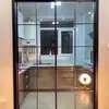 Porta de correr moderna minimalista com vidro temperado, porta automática elétrica de vidro para interior, porta de correr à prova de som
