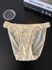 Estilo Puro Desejo Confortável Tecido de Cetim Sedoso Renda Sexy de Malha Calcinhas Vazadas de Cintura Média para Mulheres