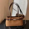 Bolso de axila retro de moda transfronterizo, bolso de mano casual simple y elegante, bolso de hombro, bolso de axila con hebilla de cinturón de moda