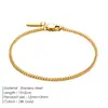 Pulsera Cubana de Acero Inoxidable Popular en Europa y América Moda Simple Temperamento Pulsera Ajustable Sin Color Pulsera