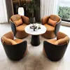 Sofá de Recepção Moderno de Luxo Leve, Mesa de Negociação de Escritório com Quatro Cadeiras, Combinação de Mesa e Cadeiras para Sala de Vendas