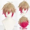 [Papai Noel] Ness Blue Prison Model cos Peruca Scalp Top Gradient Color