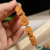 Sândalo DIY Escultura em Madeira Quatro Pequenos Zikiram Literário Retrô Franja Carro Pendurado Bolsa Pendurar Corrente de Celular Joia