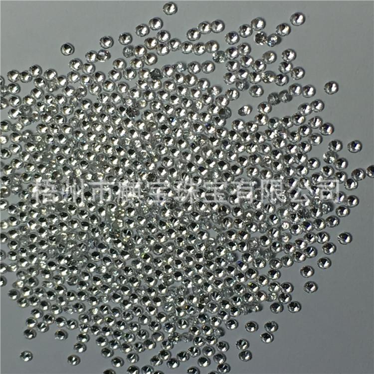 天然白锆 1.0-1.25MM圆 形成品