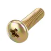 Tornillos de acero al carbono, cabeza de cruz, cabeza redonda, recubrimiento de zinc color PM, estándar nacional GB818, tornillos mecánicos de cabeza de cruz, tamaños m3, m4, m5, m6, m8