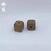 Xu artesanía ala de pollo Madera cubo de madera maciza Cuadrado pequeño bloque de madera cuentas pulsera pendientes pendientes accesorios de joyería