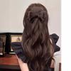 Pinza para el Cabello de Cola de Caballo Semirecogida con Lazo, Pinza de Pato, Moño de Plumas, Accesorio para el Cabello Semirecogido, Peluca