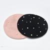 Boina de Pérola de Lã Outono e Inverno Moda Coreana Moda Britânica Retro Octogonal Cap All-match Inverno Quente Paintsman Cap