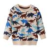 Suéter de punto de algodón rizado para niños y niñas, manga larga, suéter de dibujos animados, nuevo otoño, marca de estilo europeo y americano, ropa para niños