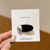 Pasador de Perlas Estilo Princesa con Diseño de Camelia para Mujer, Pinza para Flequillo Lateral con Acabado de Terciopelo