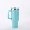 Copo de Carro Térmico de Aço Inoxidável 304 de Camada Dupla, 40oz, Primeira Geração, com Alça Portátil e Tampa com Canudo para Montagem no Carro