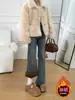 Calça Jeans Flare Quente Forrada com Fleece para Mulheres, Novo Inverno Plus Size, Valoriza Curvas, Emagrece, Petite, Calça Flare Longa