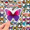 50 pegatinas de mariposas con diseño de dibujos animados de colores, mariposas, grafitis, cuadernos, monopatines y tazas de agua.