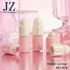 Pedido Jinze: Botella Redonda con Tapa de Bola, Forma Irregular, Tubo de Brillo de Labios con Pincel Fino/Grueso, Material de Empaque de Plástico