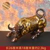 Hongda Impresión por computadora de latón completo Calle Huar Ciudad de Niuwang Entrada de la oficina de ganado Toro de bronce del zodíaco Regalo Péndulo de bronce