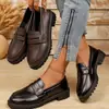 Otoño 2026 Comercio Exterior Transfronterizo Tallas Grandes Cómodos Zapatos de Mujer Nueva Moda Mocasines Casuales Estilo Británico Zapatos Pequeños de Cuero