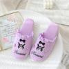 Pantuflas de suelo de madera silenciosas mute interior suave fondo zapatos para casa dormitorio zapatos de otoño e invierno pantuflas de algodón para mujer