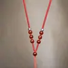 Cordón con Colgante de Perla de Jade Blanco, Hilo para Colgante Tejido a Mano, Joyería de Jade, Colgante de Jade, Colgante para Colgar en el Cuello, Cordón para Collar, Estilo Grueso para Hombres