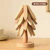 Phyllostachys pubescens árbol de Navidad resistente a altas temperaturas posavasos de madera creativo almohadilla aislante posavasos cruzado de árbol arena doméstica anti-quemaduras
