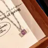 Pingente de Colar Octogonal Rosa Millennium Corte Rosa Paraíba com Diamante de Alto Carbono, Brincos de Diamante Coloridos, Anel de Diamante Amarelo para Mulheres