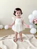 Vestido de Verano para Niñas Pelele de Bebé Vestido de Tul para Bebé Vestido de Princesa con Mangas Voladas para Niños Pequeños Body Clase A